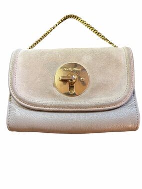 See By Chloé Beige Pink Crossbody Shoulder Bag with Gold Chain